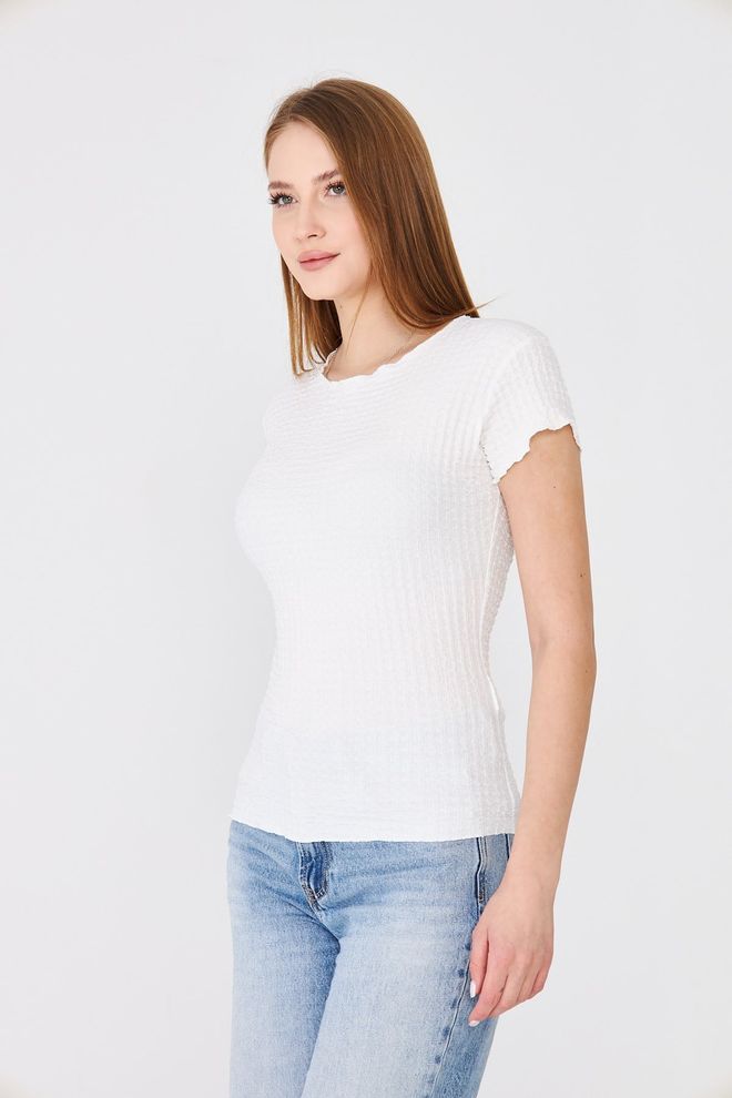 Sortie Collection White Casual Slim Fit Plain Short Sleeve Tshirt Wholesale Clothing 1