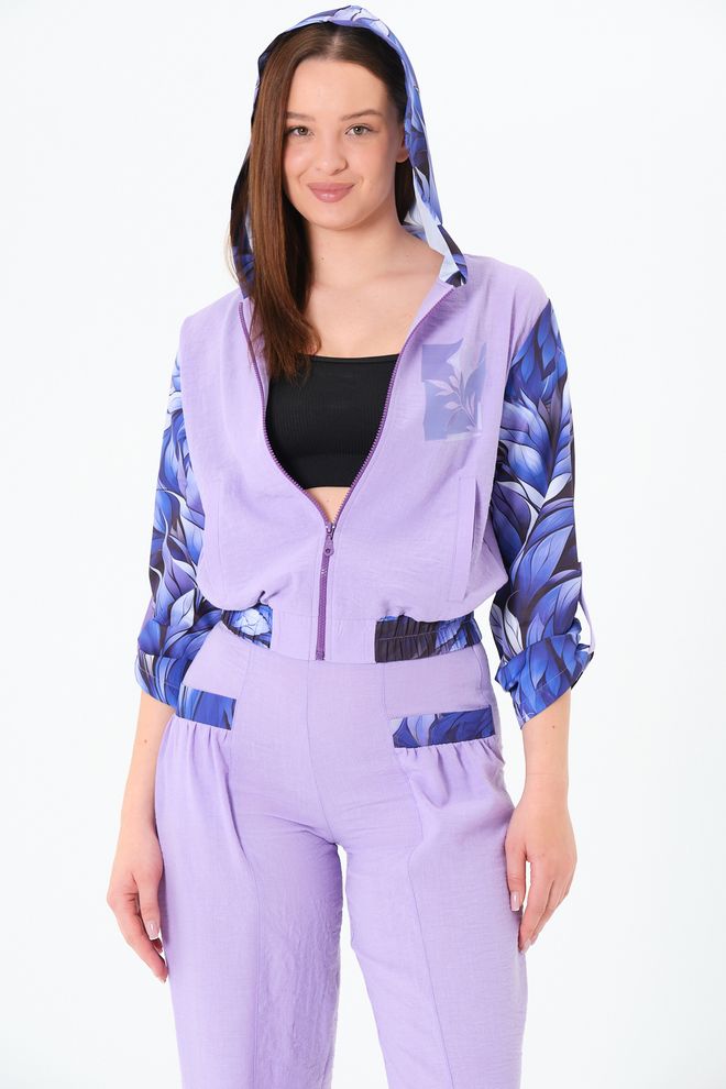 Sortie Collection Μωβ Casual Κομψό Ταγέρ Με Floral Σχέδιο Χονδρικό εμπόριο ενδυμάτων Casual