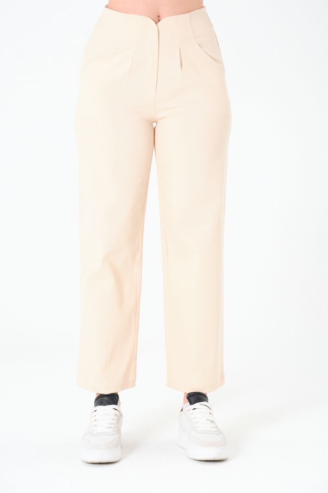 Sortie Collection Μπεζ Κομψό Tapered/Carrot Παντελόνι Χονδρικό εμπόριο ενδυμάτων Casual