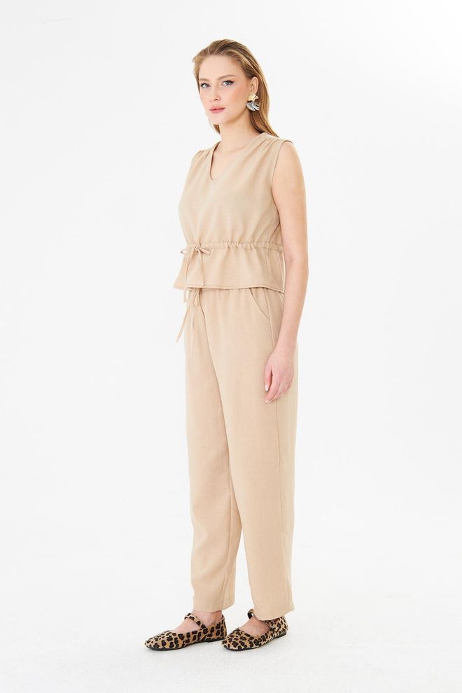 Sortie Collection Pantalón Beige Casual Elegante Modesto Ropa al por mayor Modesto