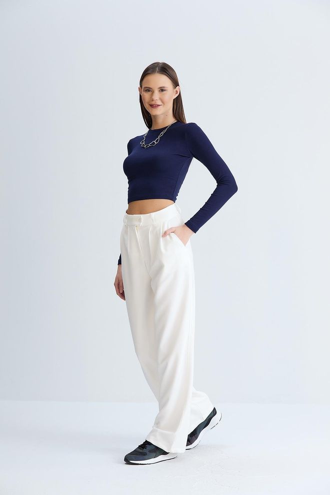 Sortie Collection White Elegant Formal Casual Palazzo Pants Wholesale Clothing Cocktail