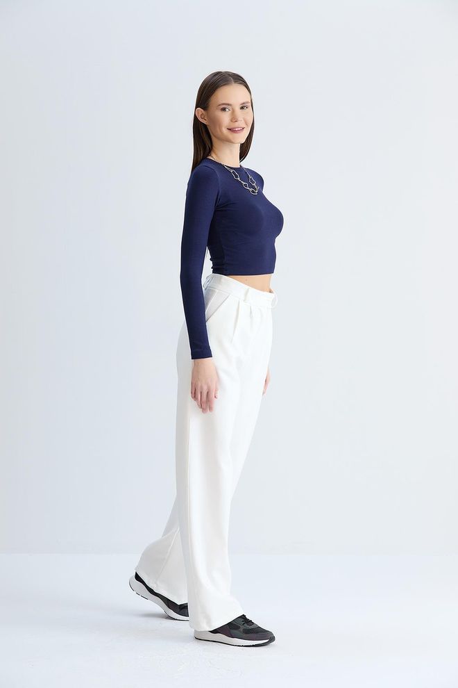 Sortie Collection White Elegant Formal Casual Palazzo Pants Wholesale Clothing 5