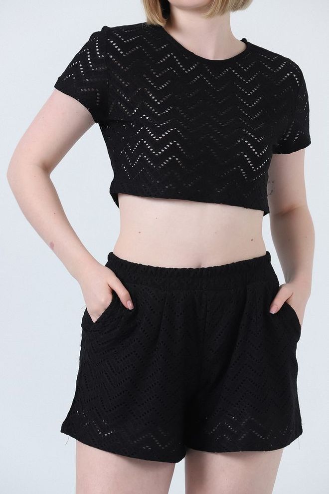 Topshow Mesh Shorts Black Wholesale Clothing Spring