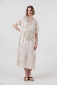 Un model de îmbrăcăminte angro poartă top10241-dress-stone, turcesc angro Rochie de Topshow