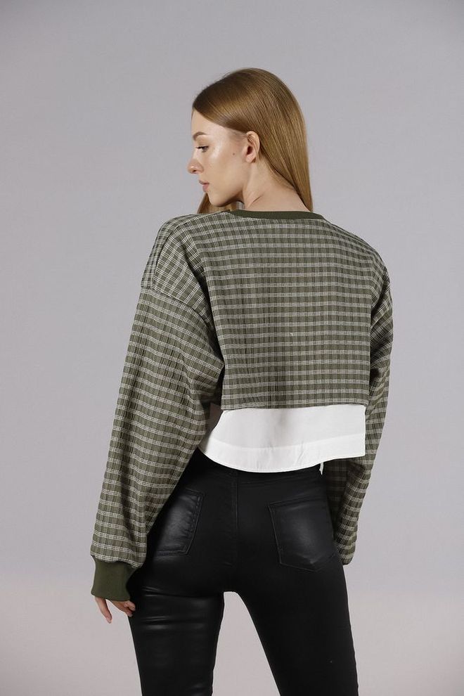 Topshow Khaki F 1544 Blouse Wholesale Clothing Streetwear