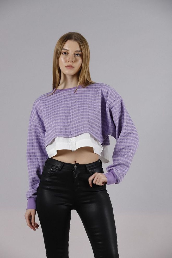 Topshow Blouse Lilac Wholesale Clothing Work