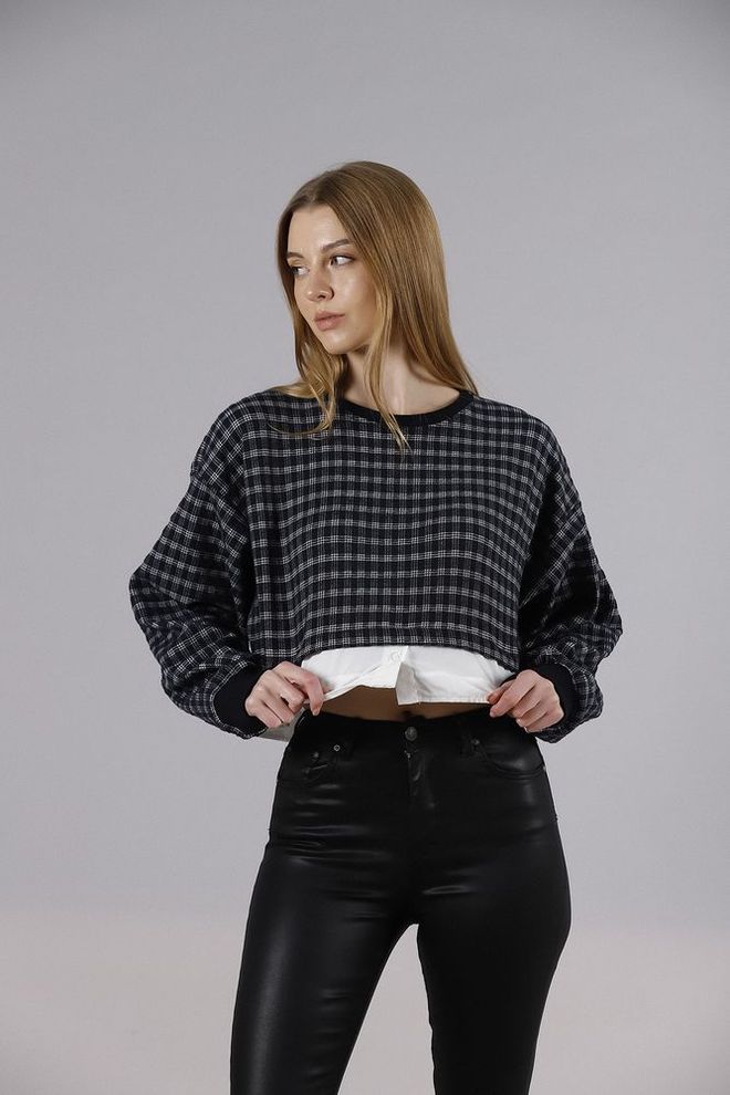 Topshow Blouse Navy Blue Wholesale Clothing Work