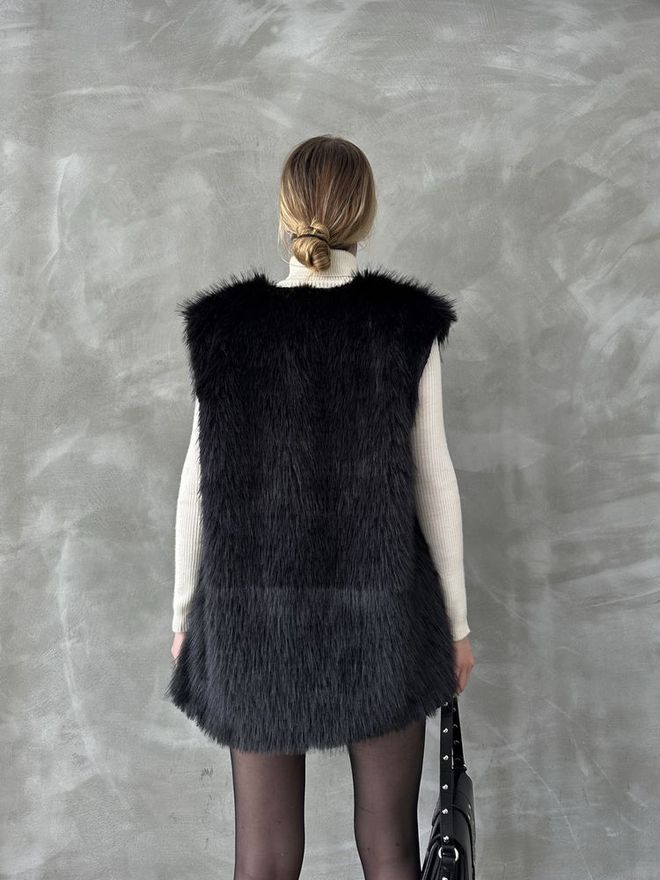 Topshow سترة ريشة سوداء ملابس بالجملة رائع