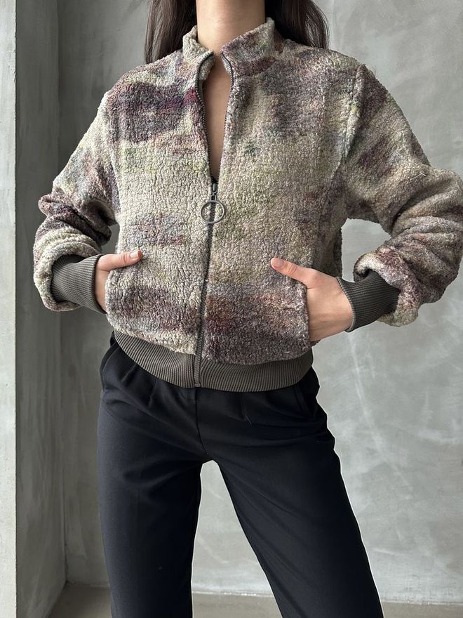 Topshow Pluszowy płaszcz we wzór kamuflażu Hurtowa sprzedaż odzieży Bawełna