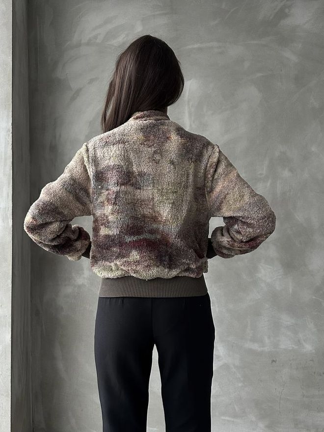 Topshow Pluszowy płaszcz we wzór kamuflażu Hurtowa sprzedaż odzieży 4