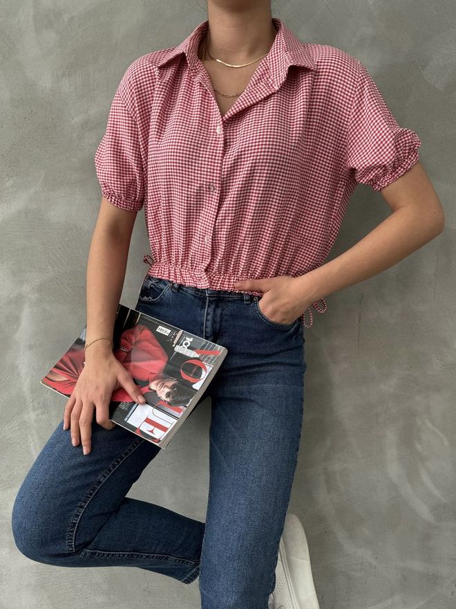 Topshow Fuchsia Pitikare Shirt With Elastic Waist Wholesale Clothing Spring