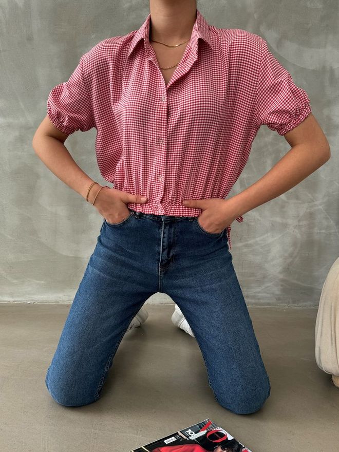 Topshow Fuchsia Pitikare Shirt With Elastic Waist Wholesale Clothing Work