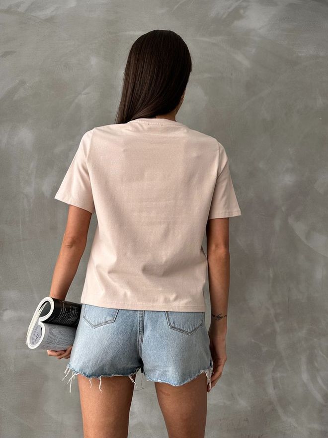 Topshow Stone Stone Detailed T Shirt Wholesale Clothing Formal