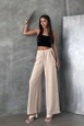 A wholesale clothing model wears top11211-taş-d-2625-sutaş-detailed-trousers, Turkish wholesale  of 