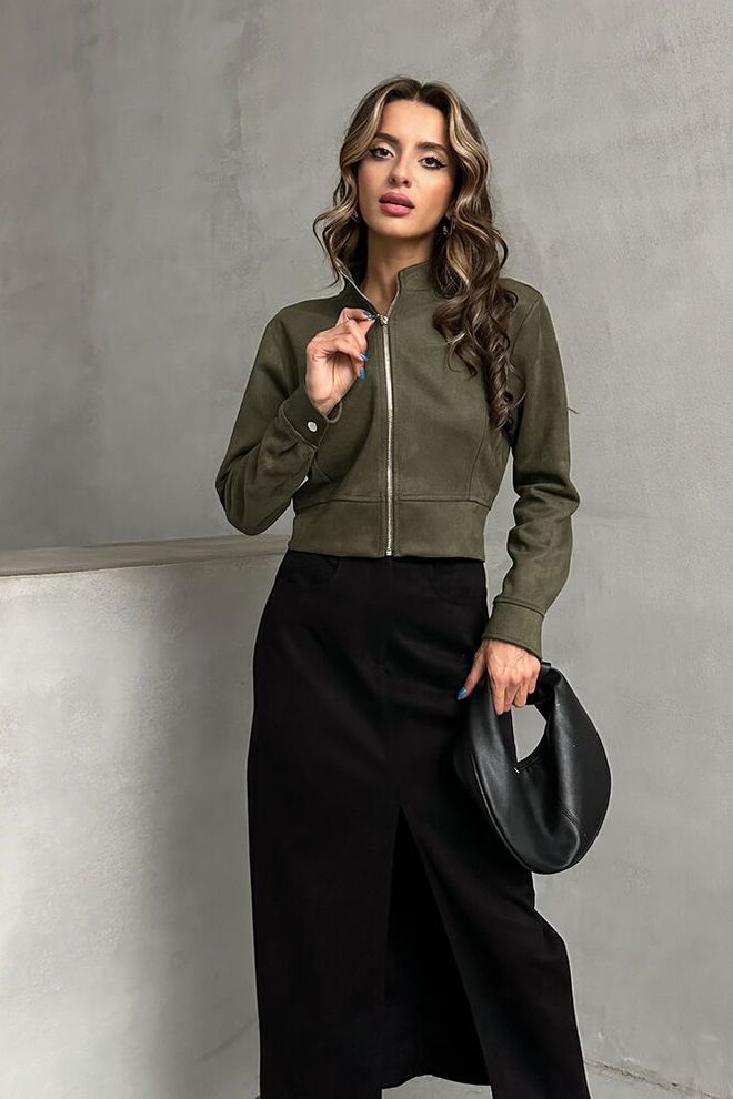 Topshow Black Suede Wholesale Skirt Wholesale Clothing Polyester