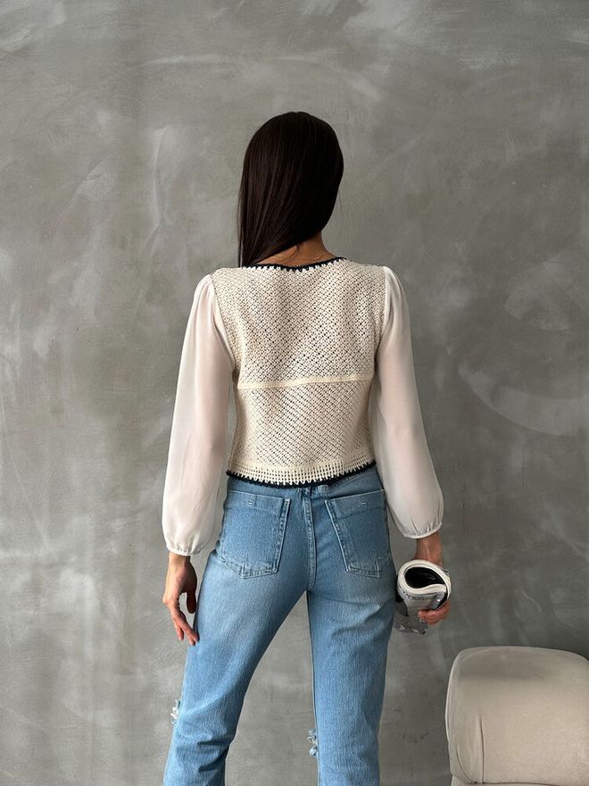 Topshow Cárdigan Corto Al Por Mayor Con Botones Azul Piedra Ropa al por mayor Casual