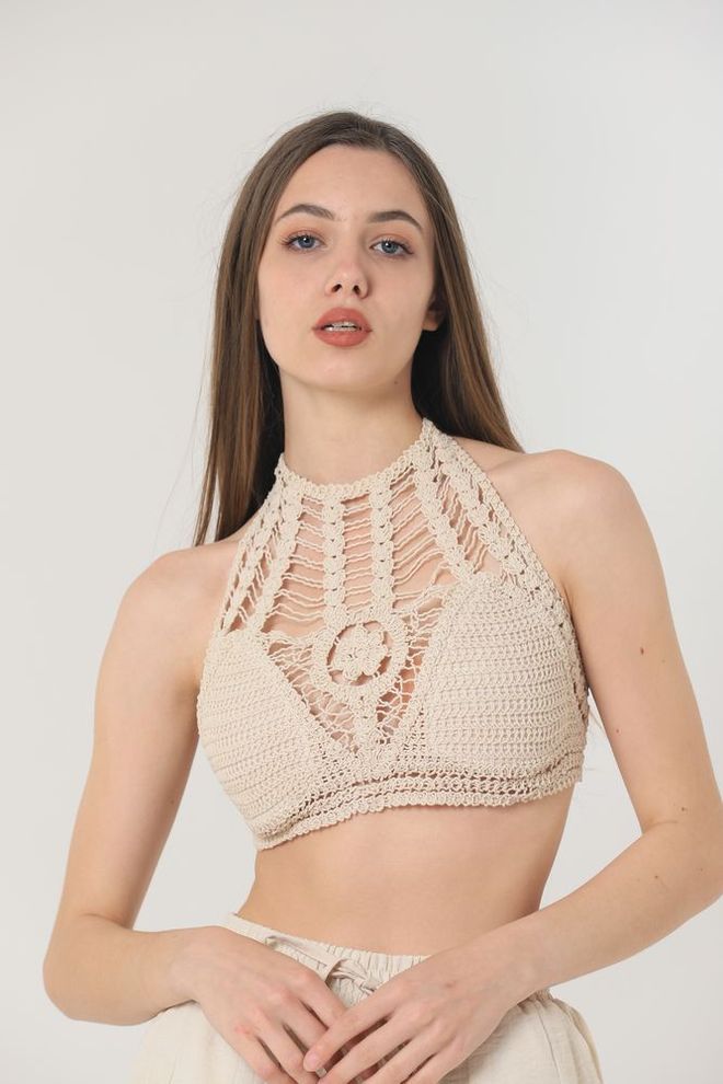 Topshow Top de Biquíni em Renda Raw Roupas por atacado 4