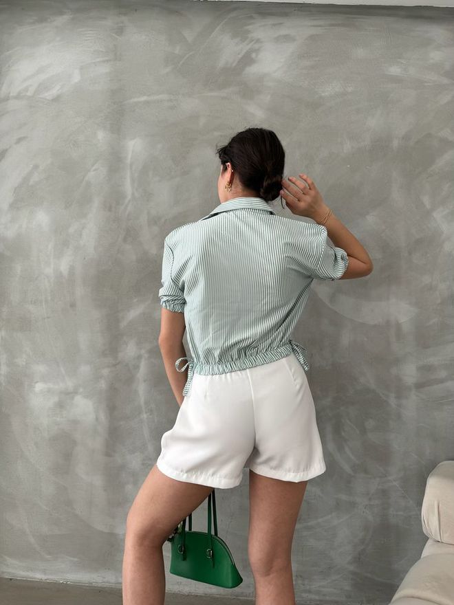 Topshow Pitikare Košulja S Elastičnim Strukom Emerald Veleprodaja odjeće 4