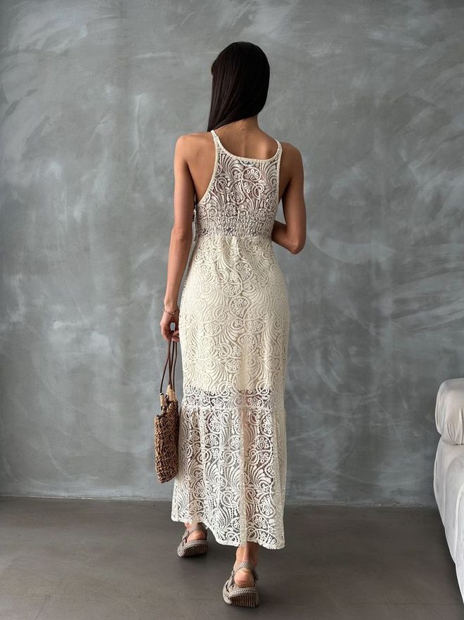 Topshow Čipkasta Obleka Kamen Oblačila na debelo 4