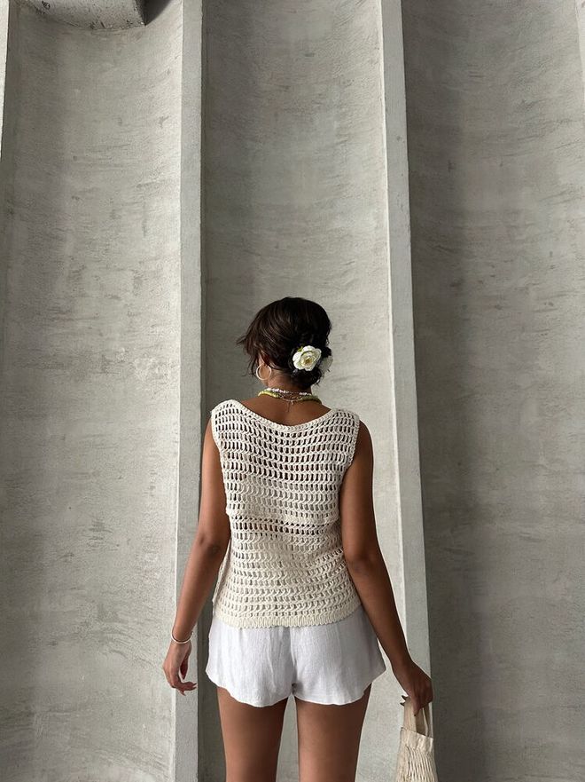 Topshow سترة من الدانتيل بأزرار إكرو ملابس بالجملة 4