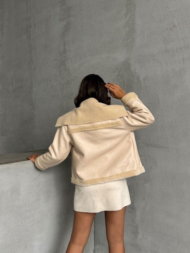 Topshow Light Stone Zippered Leather Wholesale Coat Wholesale Clothing 4