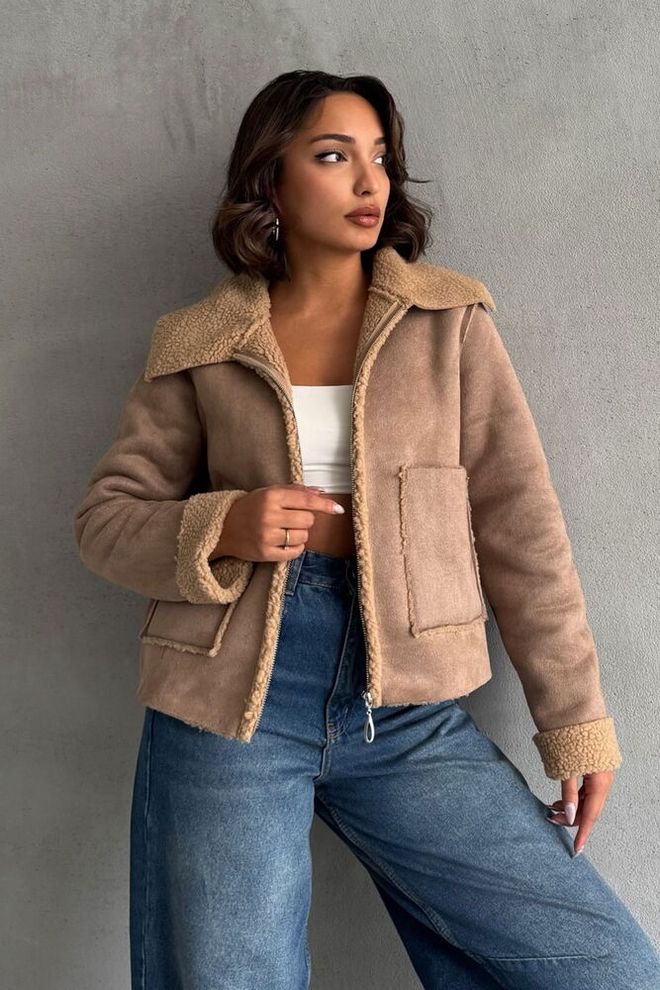 Topshow Mink Mink F1856 Palton Din Piele Intoarsa Îmbrăcăminte cu ridicata Casual