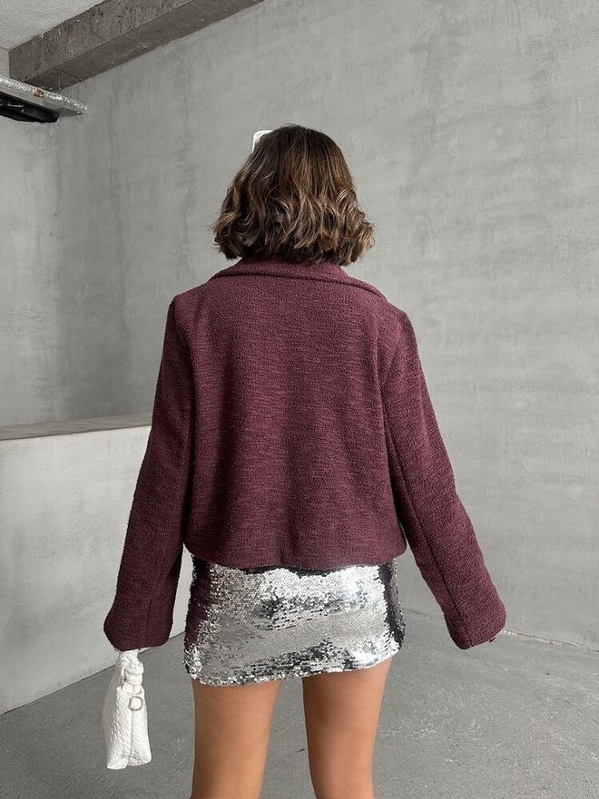 Topshow Burgundy Bow Wholesale Jacket Wholesale Clothing 4