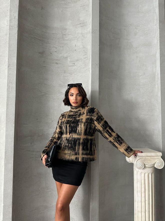 Topshow Por Atacado Saia Com Bolsos Pretos Roupas por atacado Camurça