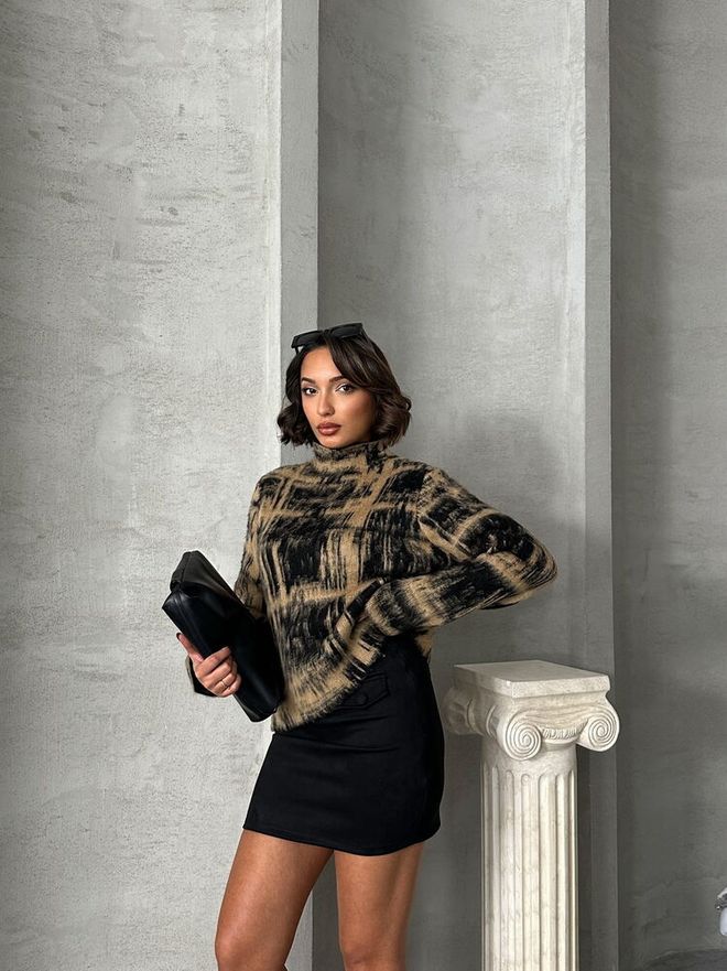 Topshow Por Atacado Saia Com Bolsos Pretos Roupas por atacado Aniversário