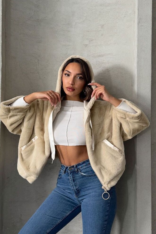 Topshow Manteau En Peluche Pierre Vêtements en gros Décontracté