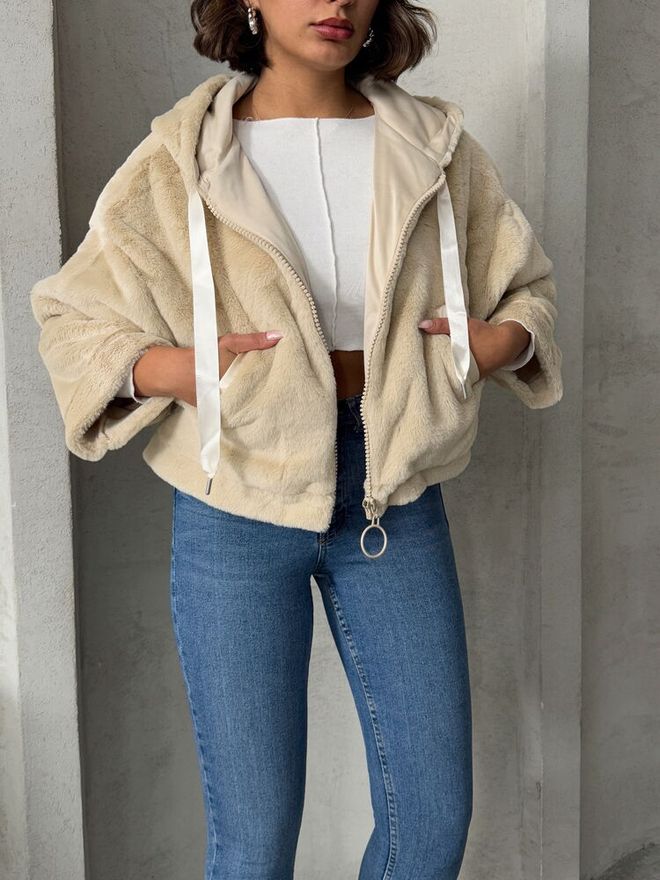 Topshow Steiniger Plüschmantel Großhandelskleidung Herbst