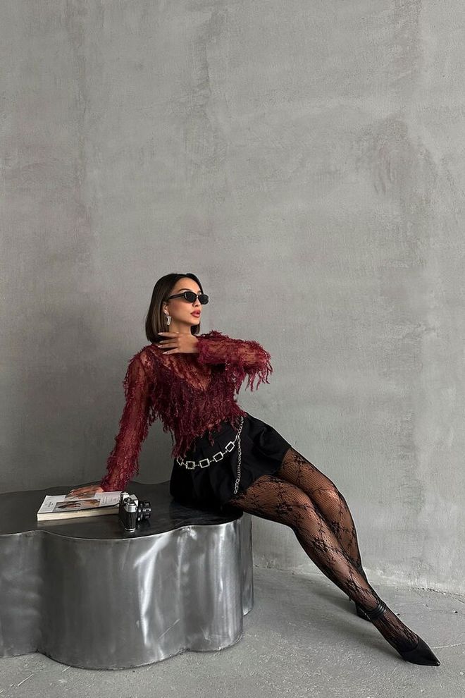 Topshow Veleprodajna Bluza S Bordo Pletenicama Veleprodaja odjeće Elegantan