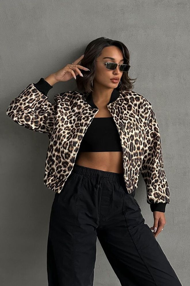 Topshow Casaco Stash Com Estampa De Leopardo Pedra Roupas por atacado Casual