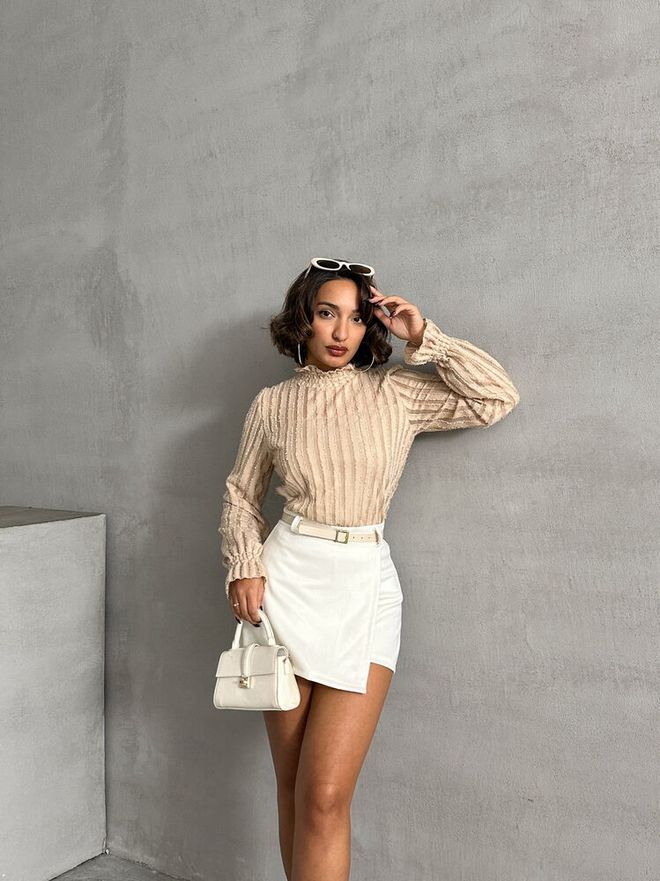 Topshow Camicetta Con Barba Glitterata Pietra Abbigliamento all'ingrosso Lavoro