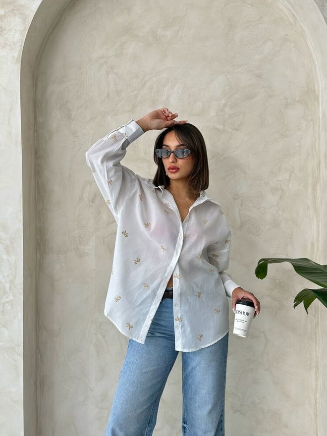 Topshow Embroidered Voile Shirt Stone Wholesale Clothing Cotton