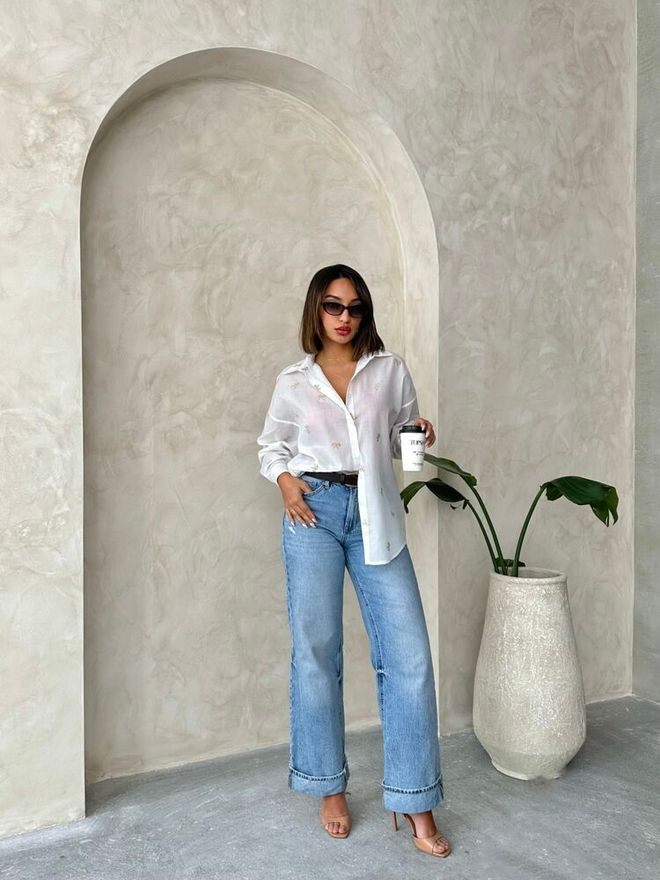 Topshow Embroidered Voile Shirt Stone Wholesale Clothing Birthday