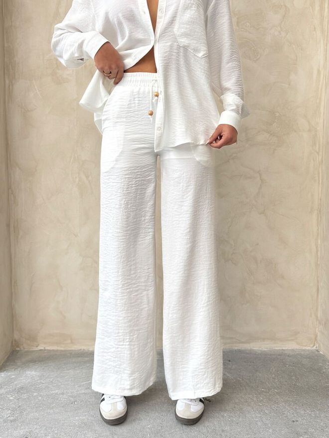 Topshow Cream Linen Wholesale Pants Wholesale Clothing Spring