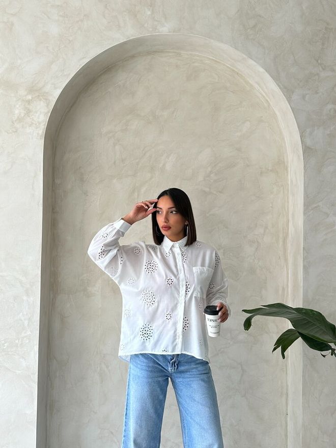 Topshow Siuvinėti Didmeniniai Marškinėliai Kreminiai | Didmeninė prekyba drabužiais Trumpintas