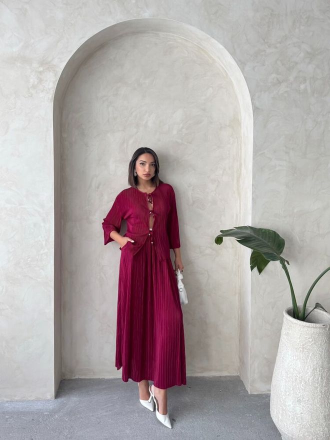 Topshow Falda Pleise Borgoña Ropa al por mayor Cumpleaños