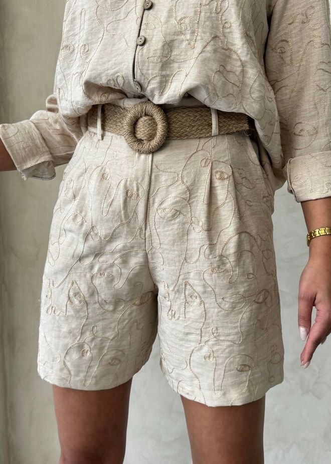 Topshow Embroidered Shorts Stone Wholesale Clothing Summer