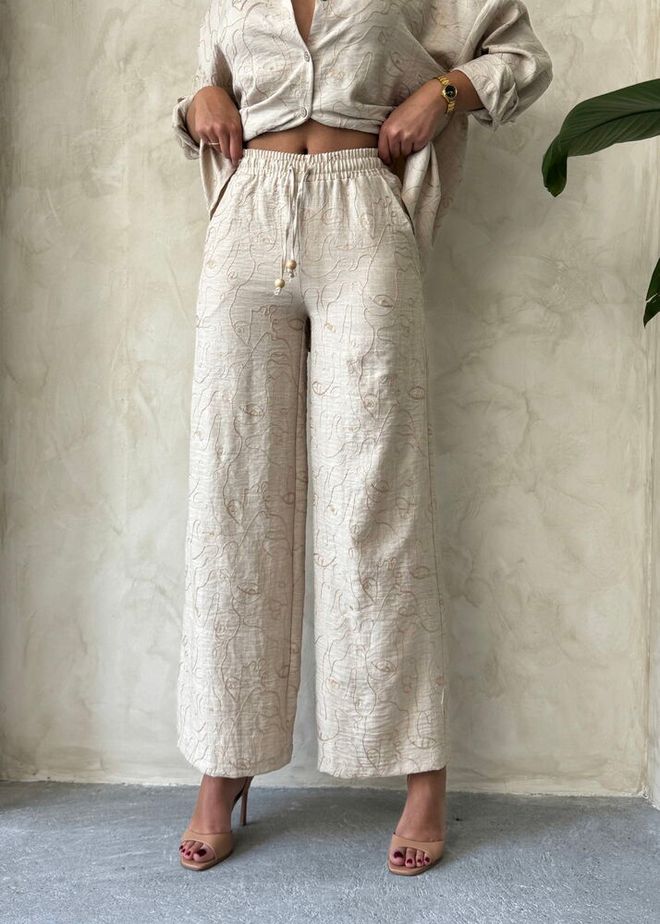 Topshow Embroidered Pants Stone Wholesale Clothing Spring