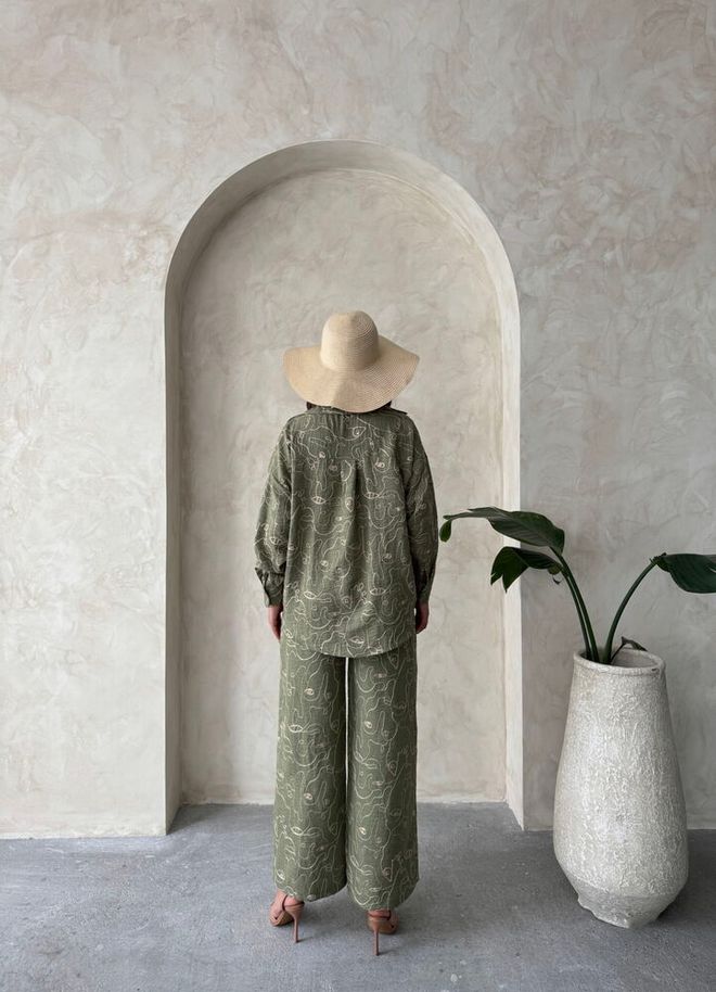 Topshow Embroidered Pants Light Khaki Wholesale Clothing Vintage