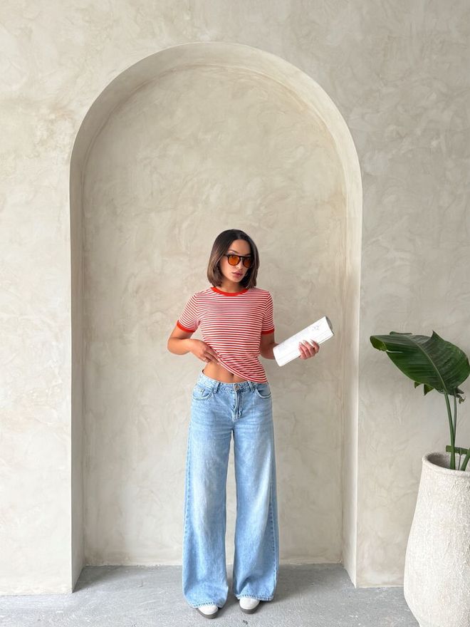 Topshow Orange Orange Striped Wholesale T Shirt Wholesale Clothing Birthday