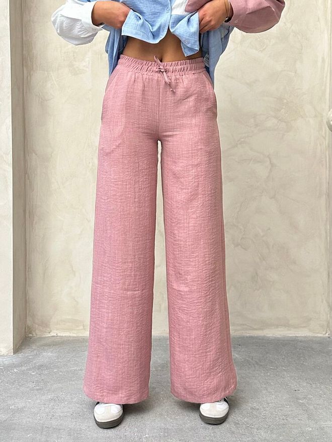 Topshow Powder Linen Trousers Wholesale Clothing Spring