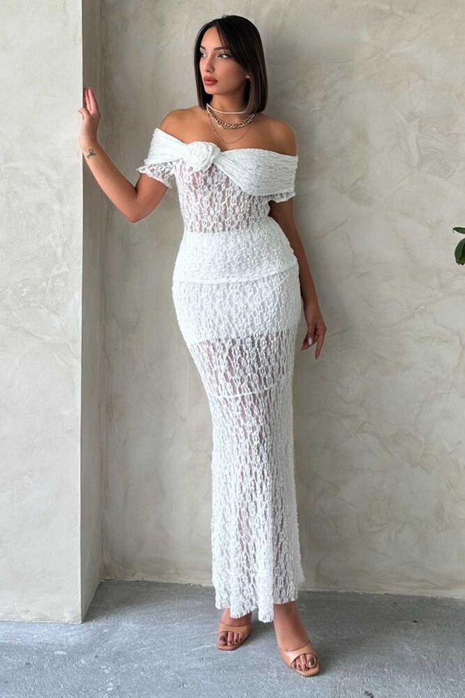 Topshow Lace Skirt Cream Wholesale Clothing Sexy