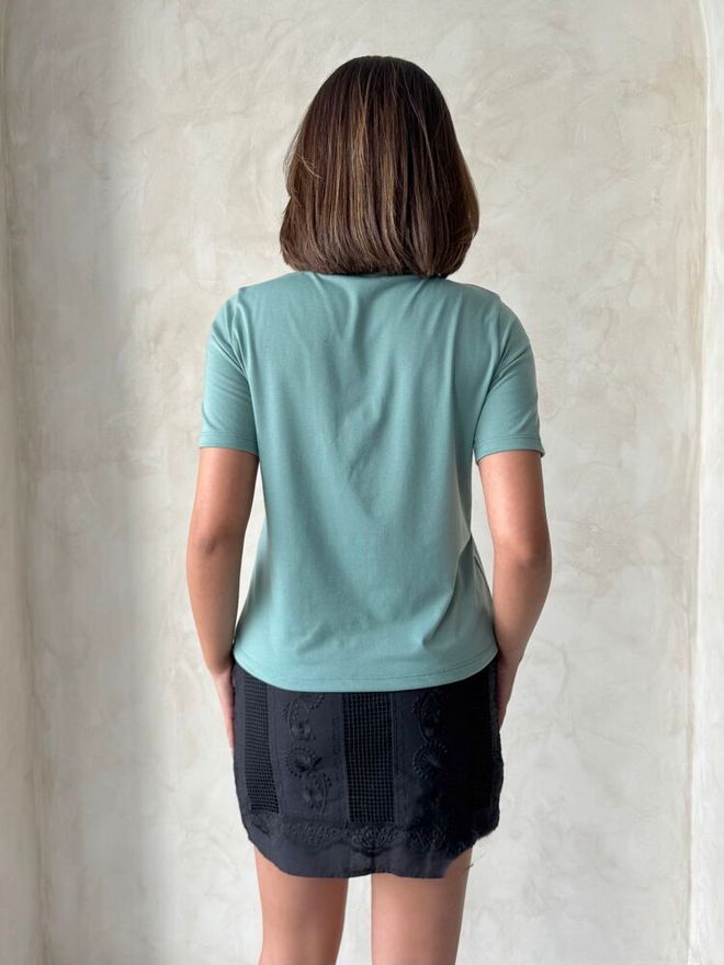 Topshow Çağla Stone Chain Detailed Wholesale T Shirt Wholesale Clothing Summer