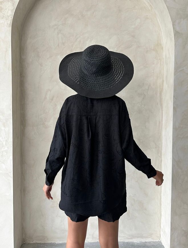 Topshow Embroidered Shirt Black Black Wholesale Clothing Birthday