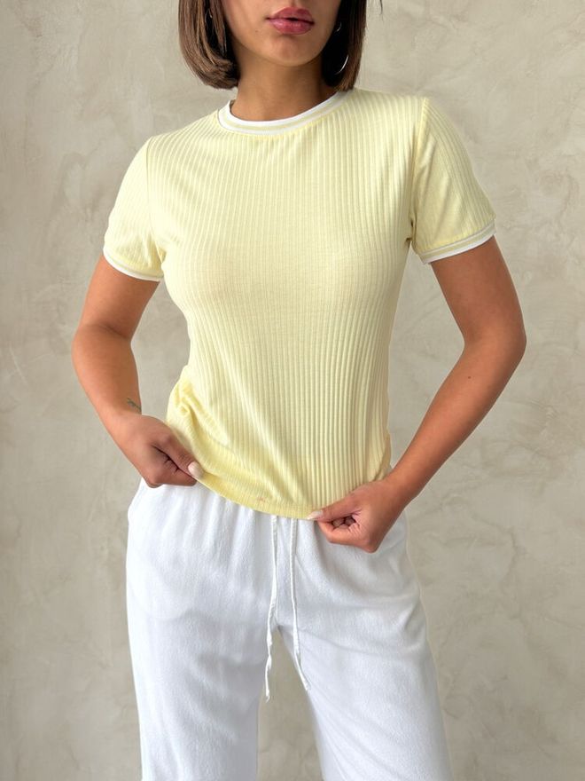 Topshow D2211 Cream Za Vrat Žuta Krema Veleprodaja odjeće Ljeto