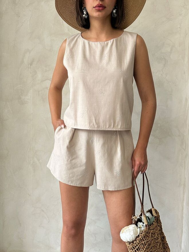 Topshow Pantaloncini Con Stampa Bow Stone Stone | Abbigliamento all'ingrosso Estate