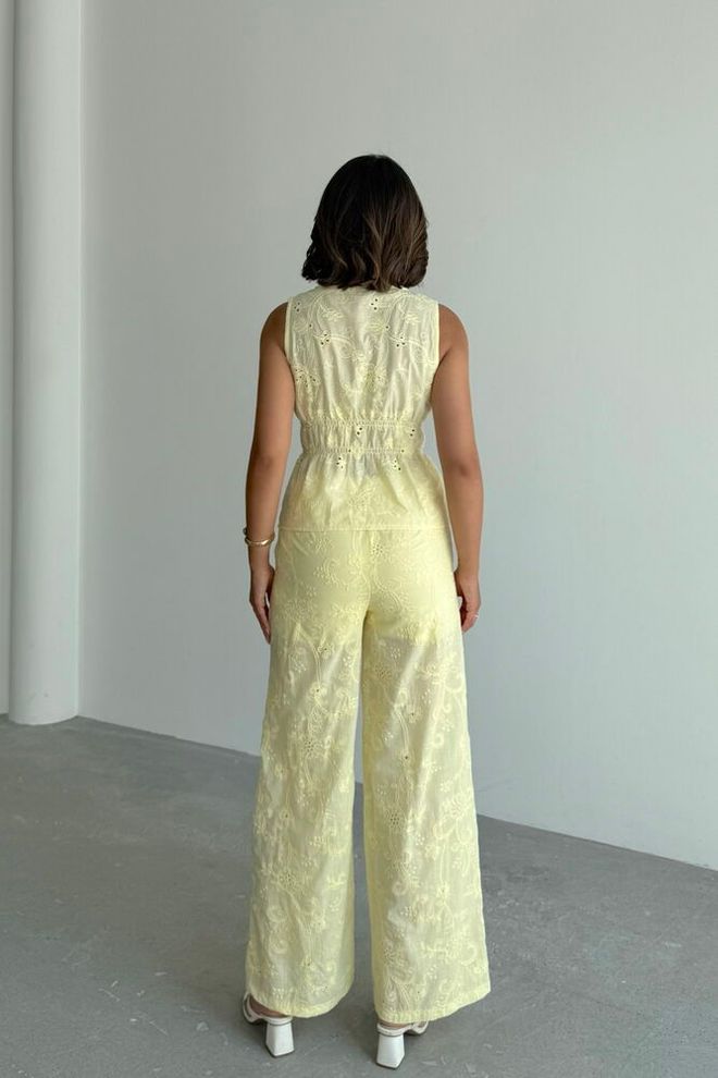 Topshow Yellow Casual Boho Sleeveless Tie Shirt Wholesale Clothing Boho